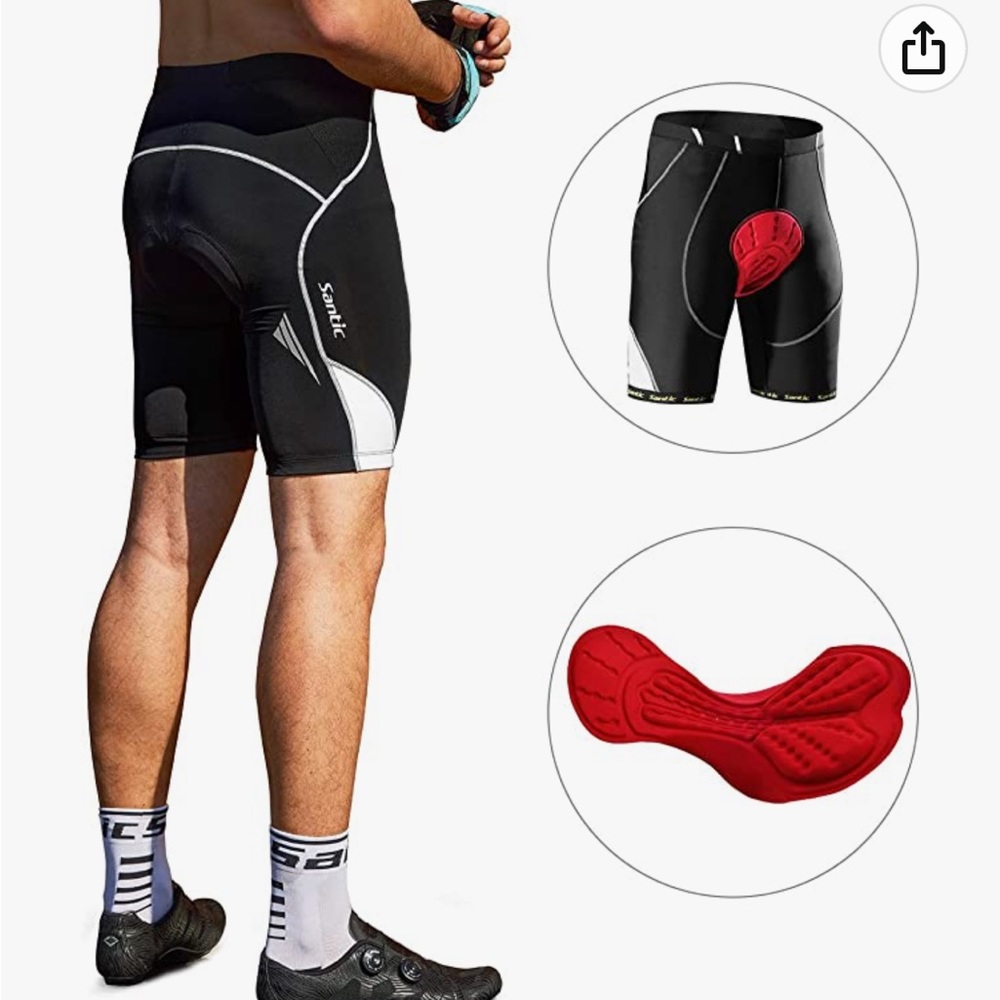 NWT Santic Cycling Shorts Padded - Picture 6 of 8